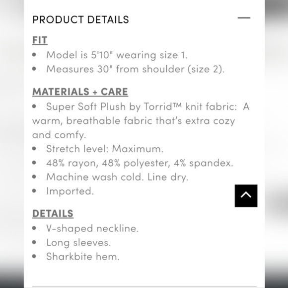 Torrid Super Soft Plush V-Neck Sweater size 2 - Picture 7 of 7